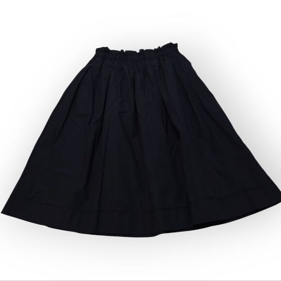 H&M Blue Midi A-Line Skirt with Pleats Pockets Sz 12 - Picture 2 of 8